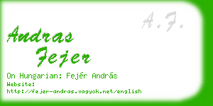 andras fejer business card